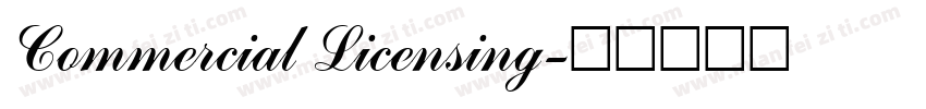 Commercial Licensing字体转换